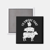Chef Metzger Bbq Ich Würde Dieses Schweinefleisch Magnet (Vorderseite/Rückseite)
