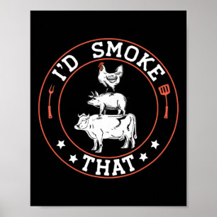 Chef Metzger Bbq Smoker Ich Würde Das Byrbecue Pi  Poster
