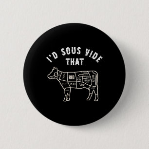 Chef Metzger Koch Bbq Ich Würde Diese Kuh Rindflei Button