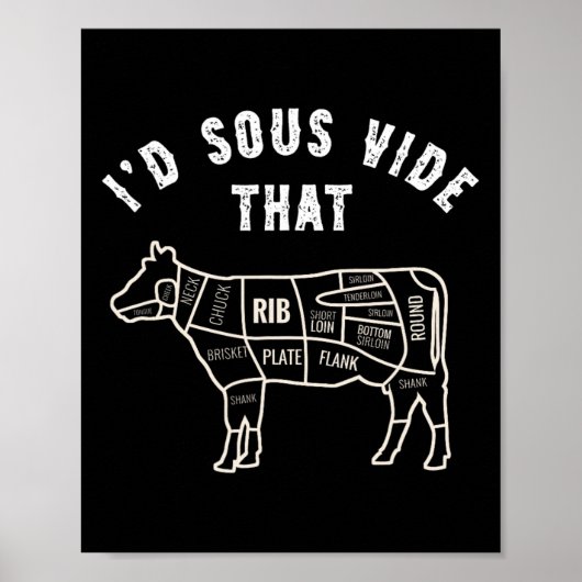 Chef Metzger Koch Bbq Ich Würde Dieses Rindfleisch Poster (Vorne)