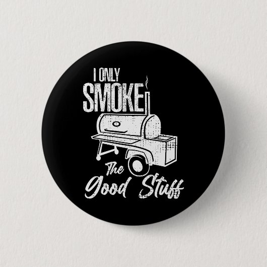 Chef Metzger Kochen Bbq Rauch Diese Kuh Rindfleisc Button (Vorderseite)