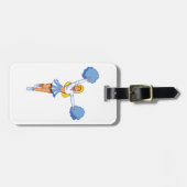 Chef mit Blue Pom Poms Gepäckanhänger (Vorderseite horizontal)