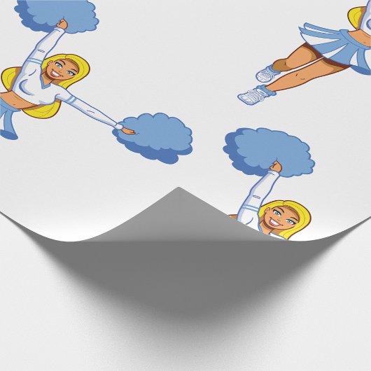 Chef mit Blue Pom Poms Geschenkpapier