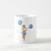 Chef mit Blue Pom Poms Kaffeetasse (Mittel)