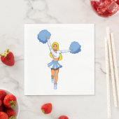 Chef mit Blue Pom Poms Serviette (Beispiel)