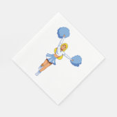 Chef mit Blue Pom Poms Serviette (Ecke)
