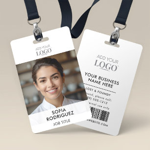 Chef-Mitarbeiter-Foto-Logo Minimalistisches Abzeic Ausweis