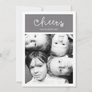 Chef Modernes Weihnachtsfamilienwohnhaus Foto Feiertagskarte