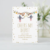 Chef My Deers Weihnachts-Cocktails zum Weihnachtsf Einladung (Stehend Vorderseite)