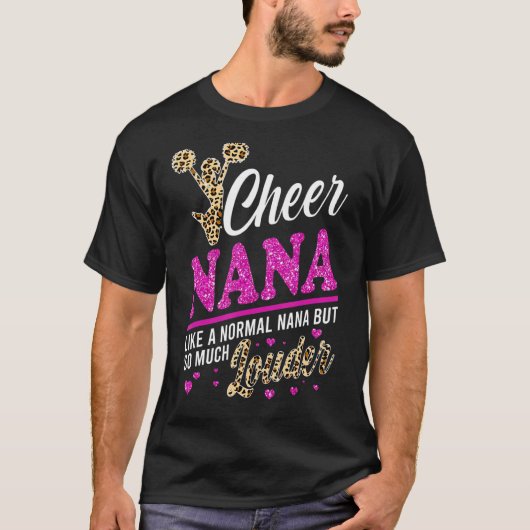 Chef Nana Größte Lüfterleopard Print und Pom Pom 1 T-Shirt (Vorderseite)
