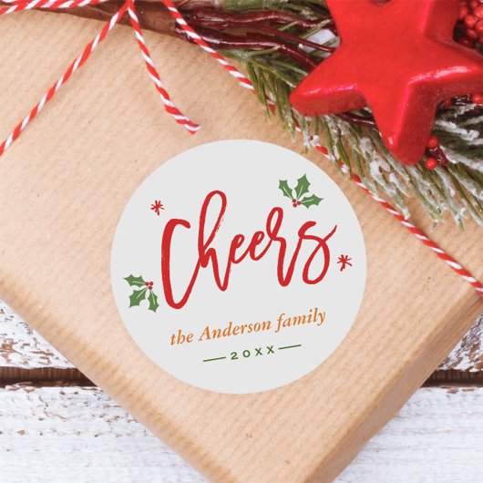 Chef New Year Modern Simple Calligraphy Script Runder Aufkleber