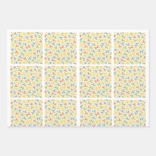 Chef-Nudel-Kritzel-Muster-Geschenkpapier Geschenkpapier Set (Vorderseite 2)