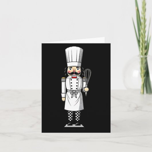 Chef Nutcracker Cook Hat Xmas Karte (Vorderseite)