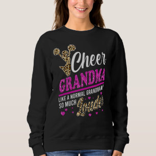 Chef Oma Größte Fan Leopard Print und Pom Po Sweatshirt