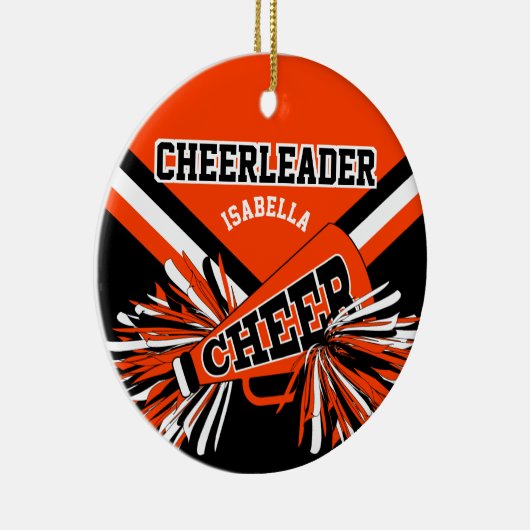 Chef - Orange, Schwarz und Weiß 2 Keramikornament (Rechts)