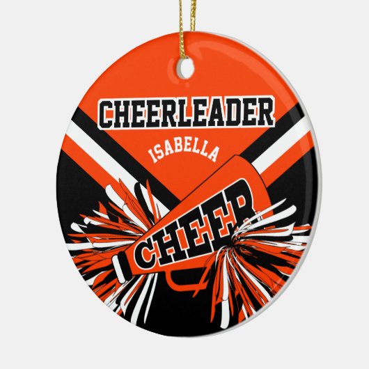 Chef - Orange, Schwarz und Weiß 2 Keramikornament (Links)