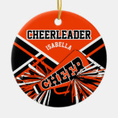 Chef 📣 💖 - Orange, Schwarz und Weiß Keramik Ornament (Vorne)