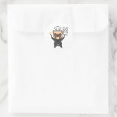 Chef Otter Runder Aufkleber (Tasche)