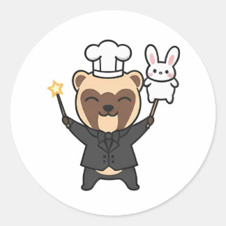 Chef Otter Runder Aufkleber