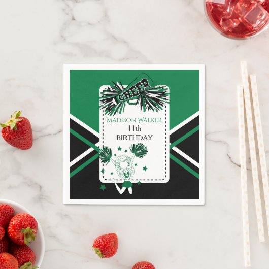 Chef Party Green, Black, White Serviette (Beispiel)