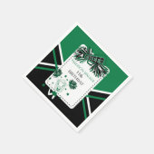 Chef Party Green, Black, White Serviette (Ecke)