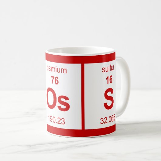 Chef-Periodensystem Kaffeetasse (VorderseiteRechts)