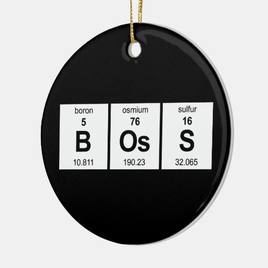 Chef-Periodensystem Keramikornament (Links)
