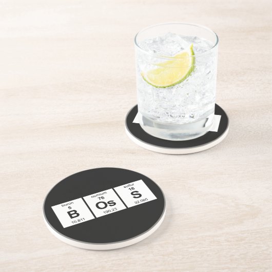 Chef-Periodensystem Sandstein Untersetzer (Seite)