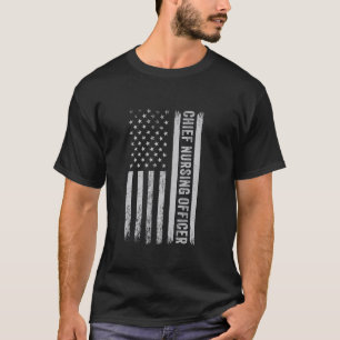 Chef-Pflegekraft CNE USA-Flagge CNO Oberste Pflege T-Shirt