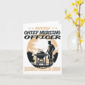 Chef-Pflegeleiter Lustiger Bbq-Koch Oder Grill-Spa Karte (Gelbe Blume)