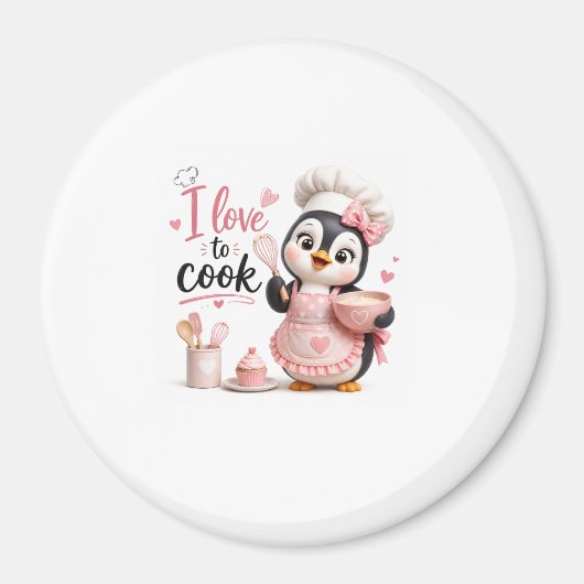 Chef Pinguin Kühlschrankmagnet (Vorne)