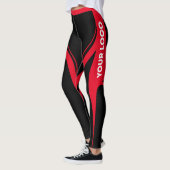 Chef Red Black Heart Hintern Team Uniform Logo Leggings (Links)