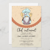 Chef Restaurant Celebration Invitation Einladung (Vorne/Hinten)
