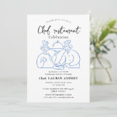Chef Restaurant Celebration Invitation Einladung (Stehend Vorderseite)
