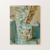 Chef Restaurant Vintage Food Puzzle (Vertikal)