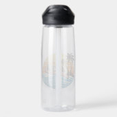 Chef Retro Sonnenuntergang Design Trinkflasche (Rückseite)