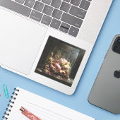 Chef’s Kiss — Gothic Fine Art Aufkleber (Laptop mit iPhone)