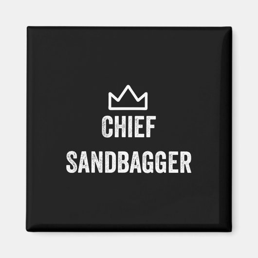Chef Sandbagger Geschenk für Golf Meme Bjj Schach Magnet (Vorne)