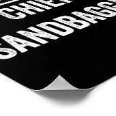 Chef Sandbagger Geschenk für Golf Meme Bjj Schach  Poster (Ecke)