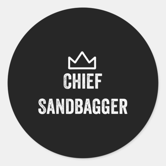 Chef Sandbagger Geschenk für Golf Meme Bjj Schach  Runder Aufkleber (Vorderseite)