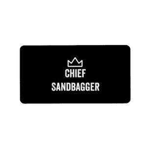 Chef Sandbagger Golf Meme Bjj Schach Sandsack Adressaufkleber