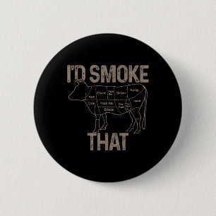 Chef Schlachter Koch Bbq Ich Würde Diese Kuh Rindf Button
