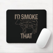 Chef Schlachter Koch Bbq Ich Würde Diese Kuh Rindf Mousepad (Mit Mouse)