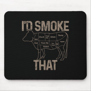 Chef Schlachter Koch Bbq Ich Würde Diese Kuh Rindf Mousepad