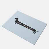 Chef-Silhouettefußmatte der lustigen Dackel Fußmatte (Schrägansicht)