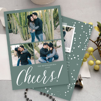 Chef Simple Script Modern Holiday Foto Card Feiertagskarte