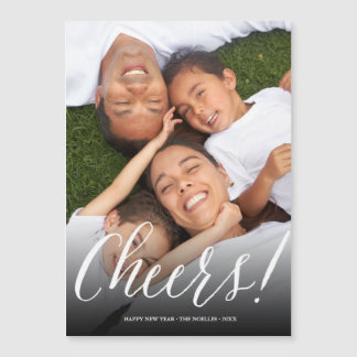 Chef Simple Script Modern Holiday Foto Postcard Magnetkarte