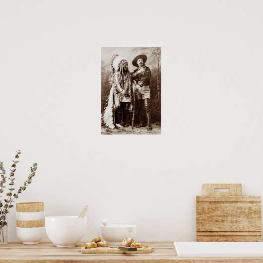 Chef sitzend Bull und Buffalo Bill Circa 1885 Poster (Küche)