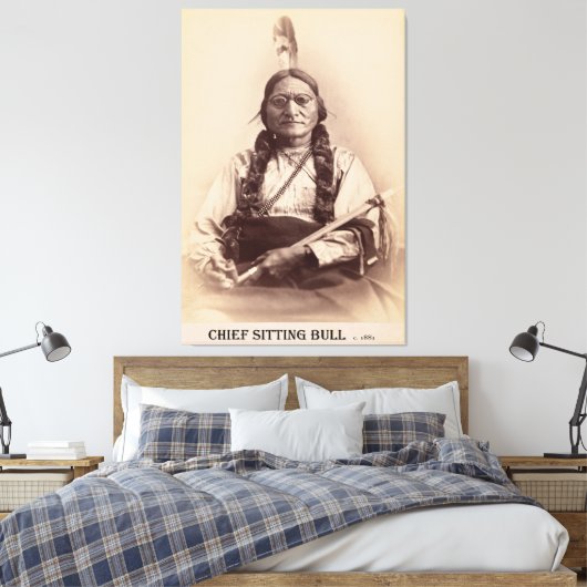 Chef sitzt Bull mit Augenbrille c. 1881 Leinwanddruck (Insitu (Schlafzimmer))