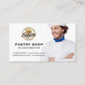 Chef Smiling | Bakery Logo Visitenkarte (Vorderseite)